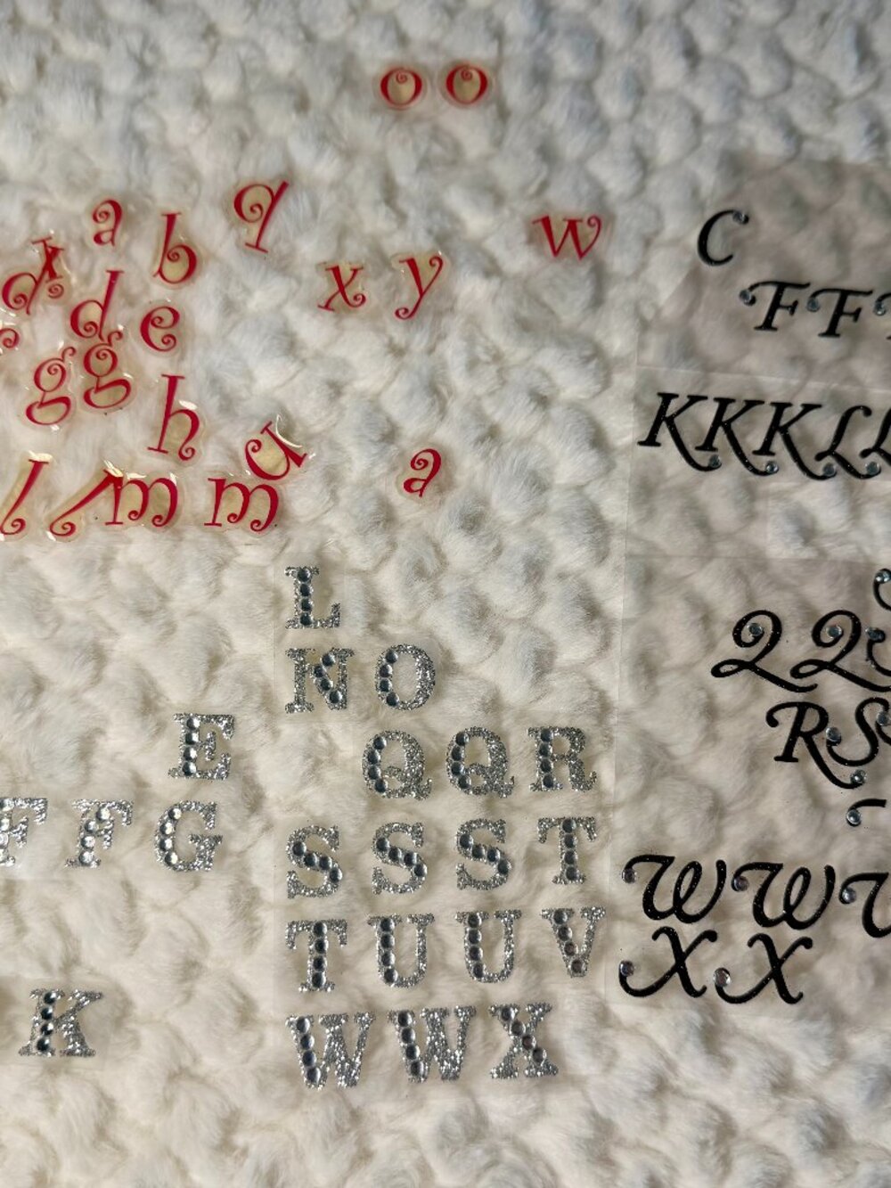 Assorted Alphabet Letter Stickers (3 different types)